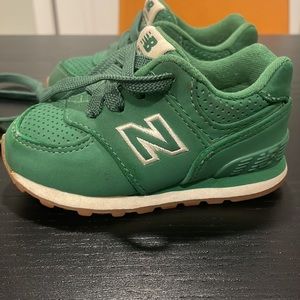 Toddler 5.5 New Balance 574 Bright Green Shoes